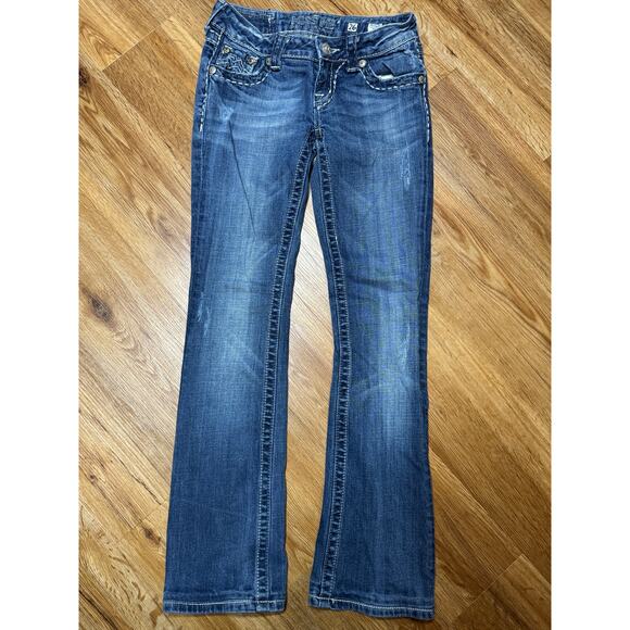 Miss Me JE1045BZ Boot Bootcut Jeans Size 26 Embroidered Embellishment Bling EB - Picture 4 of 5